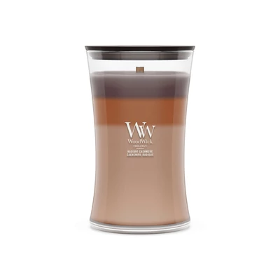 WoodWick Radiant Cashmere Trilogy nagy üveggyertya 609 g
