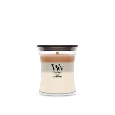 WoodWick Café Macchiato Trilogy közepes üveggyertya 275 g