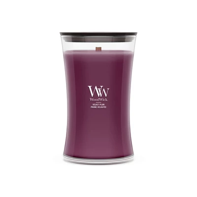 WoodWick® Velvet Plum nagy üveggyertya 609 g