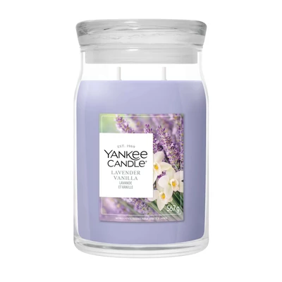 Yankee Candle Lavender Vanilla Signature nagy üveggyertya 567 g