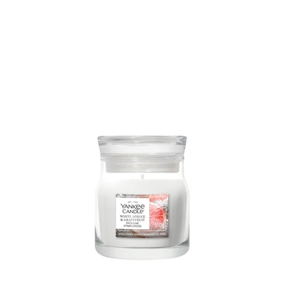 Yankee Candle® White Spruce &amp; Grapefruit Signature kis üveggyertya 110 g