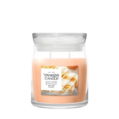 Yankee Candle Tangerine & Vanilla Signature közepes üveggyertya 368 g