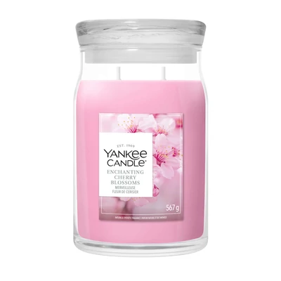 Yankee Candle Enchanting Cherry Blossoms Signature nagy üveggyertya 567 g