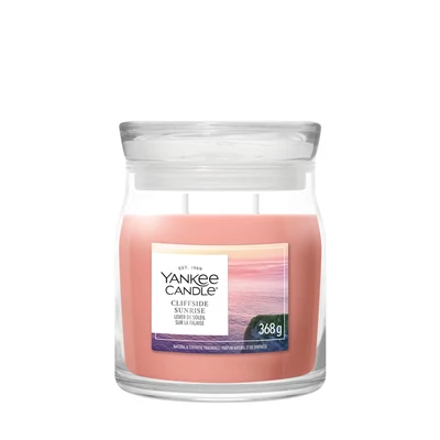 Yankee Candle Cliffside Sunrise Signature közepes üveggyertya 368 g