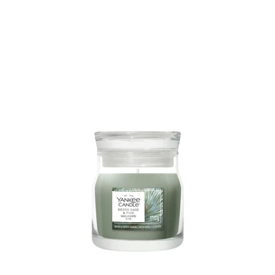 ankee Candle® Silver Sage &amp; Pine Signature kis üveggyertya 110 g