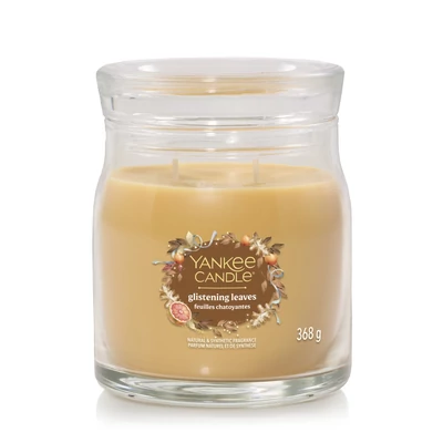 Yankee Candle® Glistening Leaves Signature közepes üveggyertya 368 g