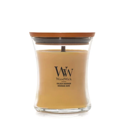 WoodWick® Golden Bourbon közepes üveggyertya 275 g