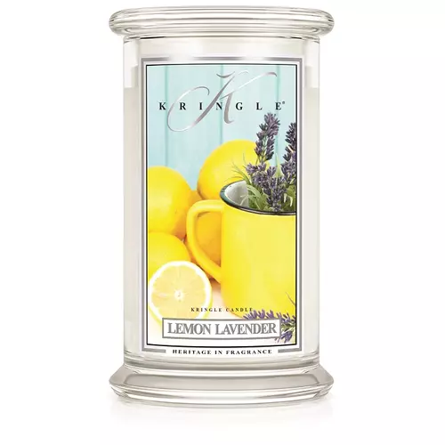 Lemon Lavender nagy üveggyertya