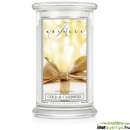 Kringle Candle® Gold & Cashmere nagy üveggyertya