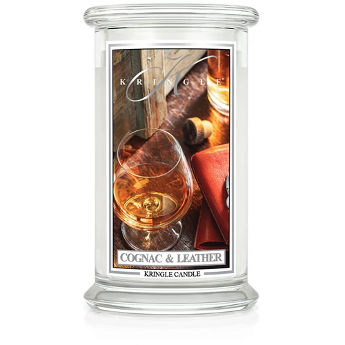 Kringle Candle® Cognac & Leather nagy üveggyertya