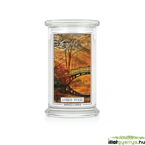 Kringle Candle® Amber Wood nagy üveggyertya