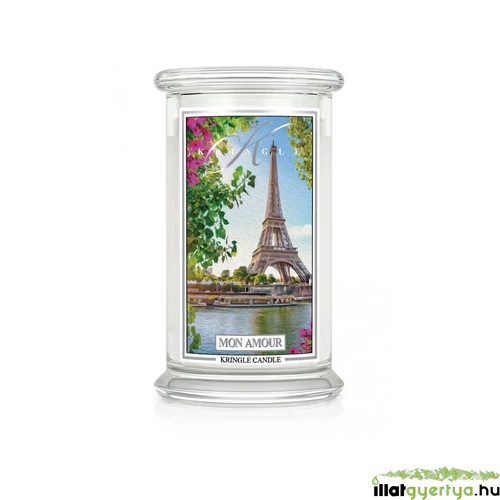 Kringle Candle® Mon Amour nagy üveggyertya