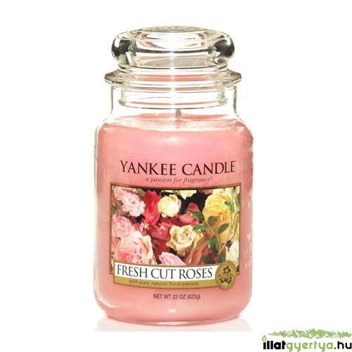 Yankee Candle® Fresh Cut Roses klasszikus nagy üveggyertya