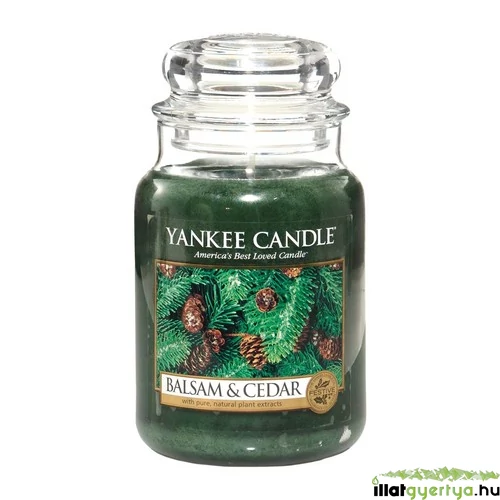 Balsam & Cedar nagy üveggyertya