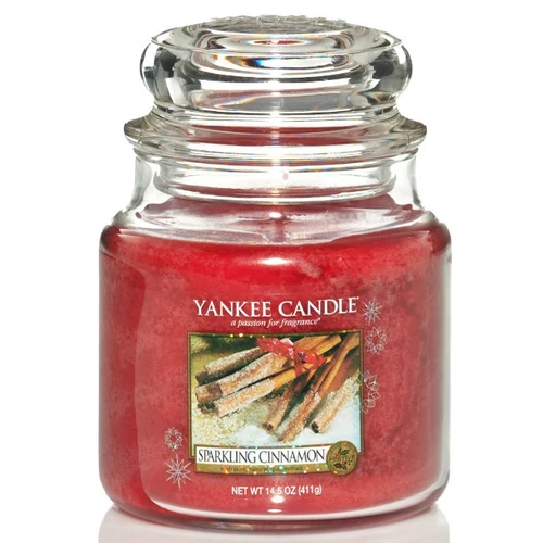 Sparkling Cinnamon klasszikus közepes üveggyertya