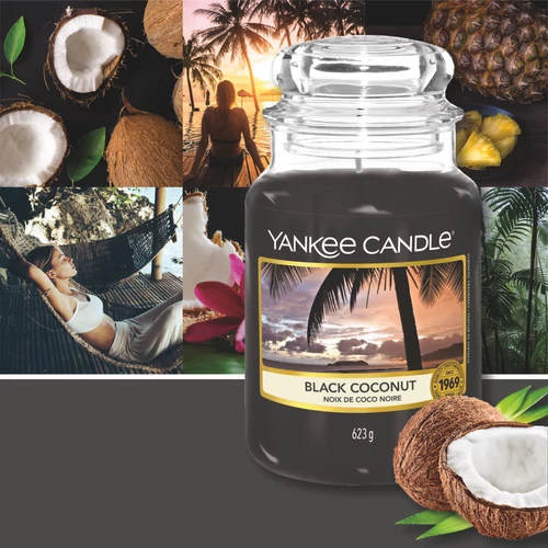 Black Coconut klasszikus nagy üveggyertya