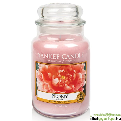 Peony nagy üveggyertya
