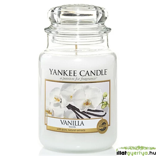 Vanilla klasszikus nagy üveggyertya