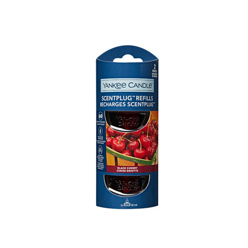Yankee Candle® Black Cherry elektromos légfrissítő utántöltő 2 x 18,5 ml