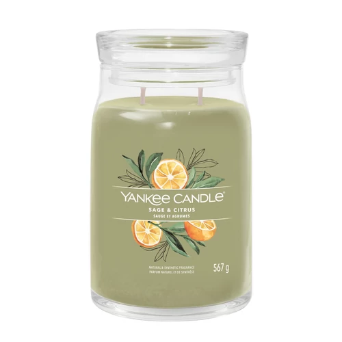 Yankee Candle® Sage &amp; Citrus Signature nagy üveggyertya