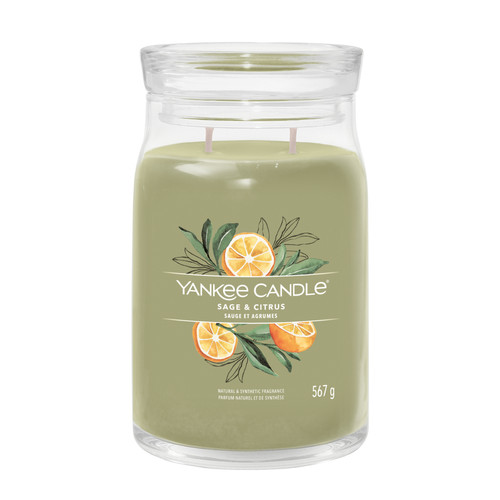 Yankee Candle® Sage & Citrus Signature nagy üveggyertya 567 g