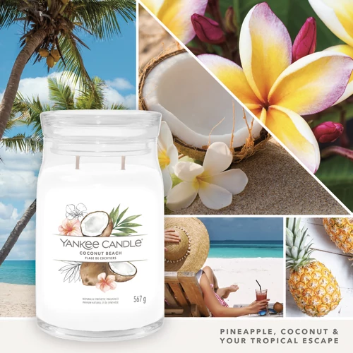Yankee Candle® Coconut Beach Signature nagy üveggyertya 567 g