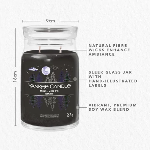 Yankee Candle® Midsummer’s Night Signature nagy üveggyertya 567 g