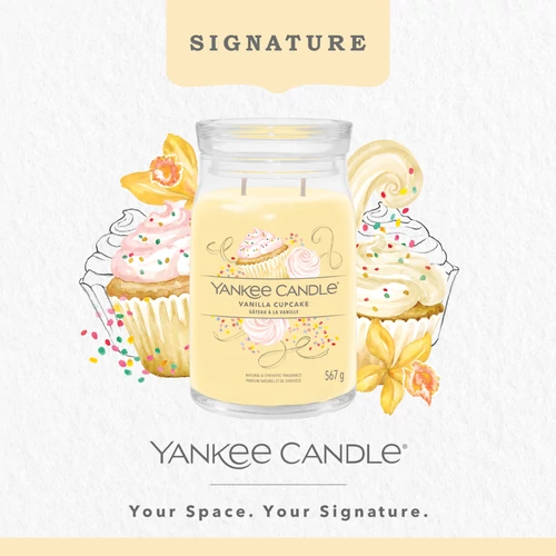 Yankee Candle® Vanilla Cupcake Signature nagy üveggyertya 567 g