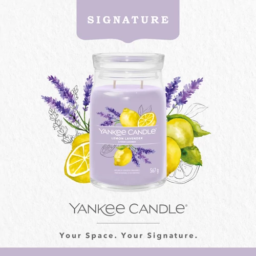 Yankee Candle® Lemon Lavender Signature nagy üveggyertya 567 g