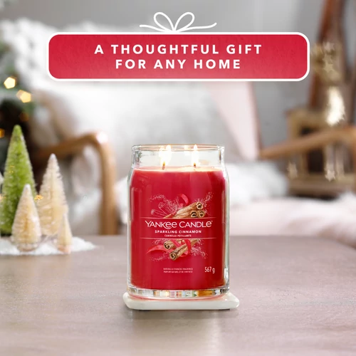 Yankee Candle® Sparkling Cinnamon Signature nagy üveggyertya 567 g