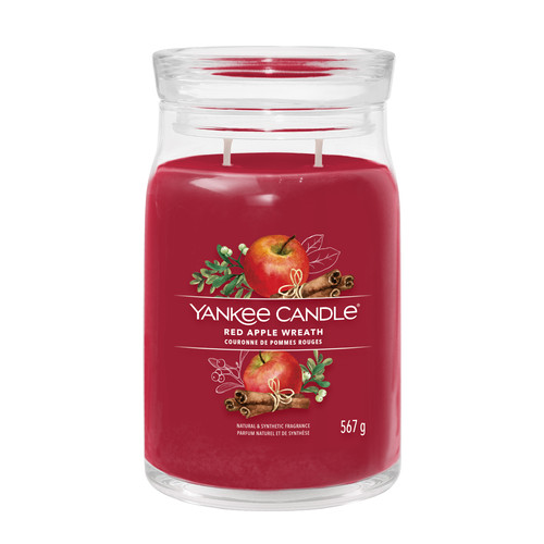 Yankee Candle® Red Apple Wreath Signature nagy üveggyertya 567 g
