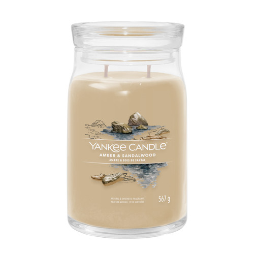 Yankee Candle® Amber & Sandalwood Signature nagy üveggyertya 567 g