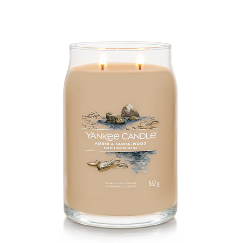 Yankee Candle® Amber & Sandalwood Signature nagy üveggyertya 567 g Yankee Candle® Amber & Sandalwood Signature nagy üveggyertya 567 g
