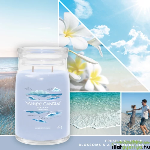 Ocean Air Signature nagy üveggyertya 567 g