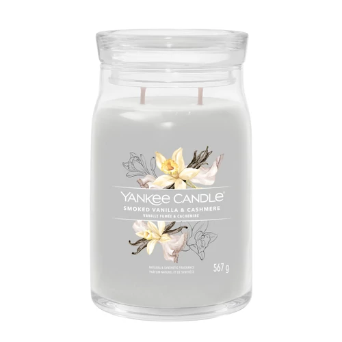 Yankee Candle® Smoked Vanilla &amp; Cashmere Signature nagy üveggyertya