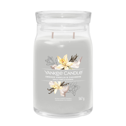Yankee Candle® Smoked Vanilla & Cashmere Signature nagy üveggyertya 567 g