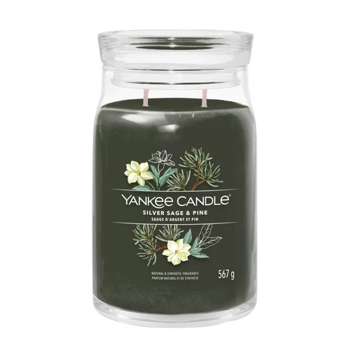 Yankee Candle® Silver Sage &amp; Pine Signature nagy üveggyertya