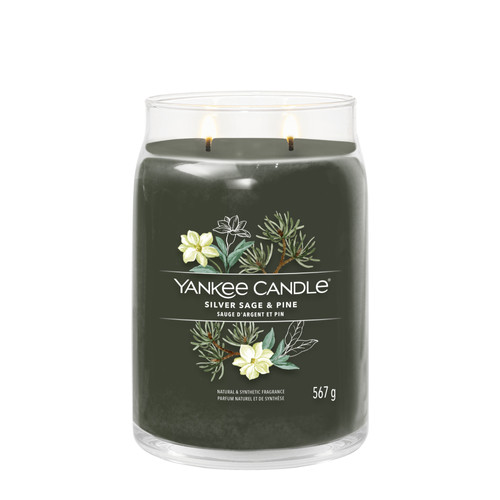 Yankee Candle® Silver Sage & Pine Signature nagy üveggyertya 567 g