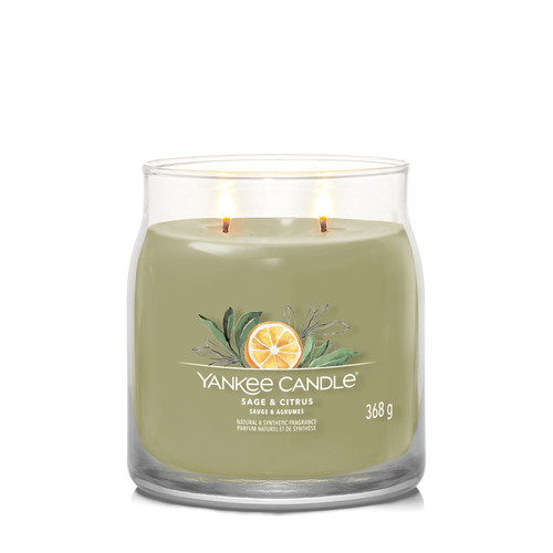 Yankee Candle® Sage & Citrus Signature közepes üveggyertya 368 g Yankee Candle® Sage & Citrus Signature közepes üveggyertya 368 g