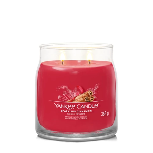 Yankee Candle® Sparkling Cinnamon Signature közepes üveggyertya 368 g