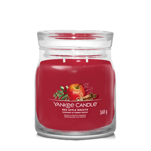 Yankee Candle® Red Apple Wreath Signature közepes üveggyertya 368 g