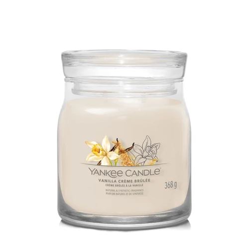 Yankee Candle® Vanilla Creme Brulee Signature közepes üveggyertya
