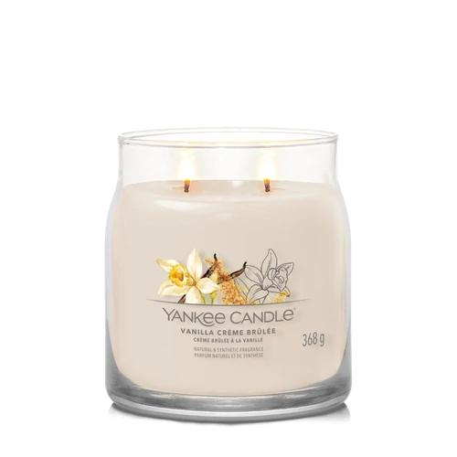 Yankee Candle® Vanilla Creme Brulee Signature közepes üveggyertya 368 g