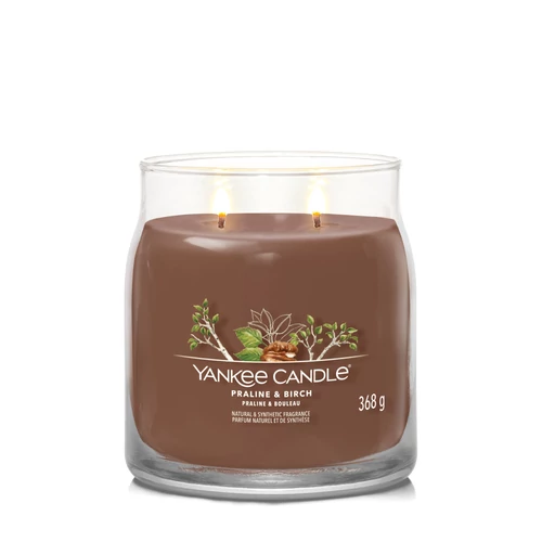 Yankee Candle® Praline & Birch Signature közepes üveggyertya 368 g