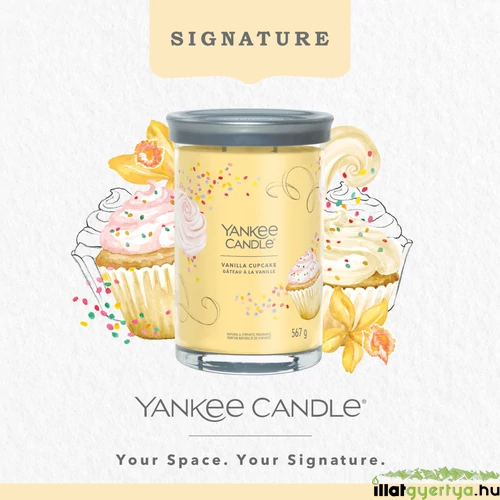 Vanilla Cupcake Signature nagy poharas gyertya 567 g