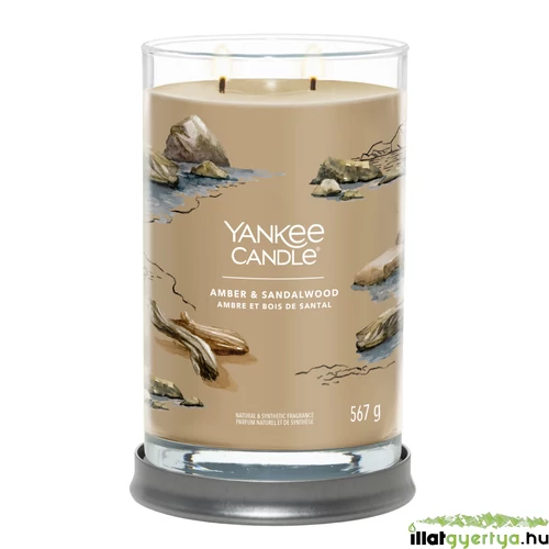 Amber & Sandalwood Signature nagy poharas gyertya 567 g