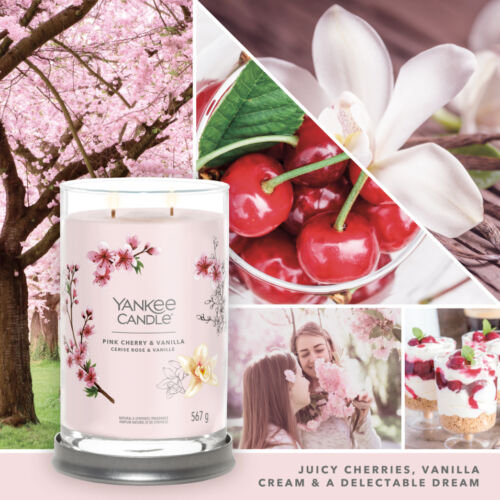 Pink Cherry & Vanilla Signature nagy poharas gyertya