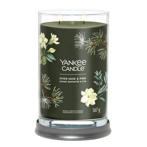 Yankee Candle® Silver Sage & Pine Signature nagy poharas gyertya 567 g Yankee Candle® Silver Sage & Pine Signature nagy poharas gyertya 567 g