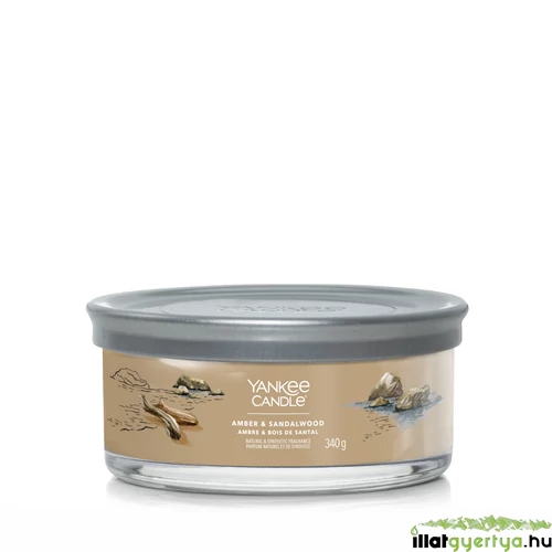 Yankee Candle® Amber & Sandalwood Signature 5 kanócos poharas gyertya