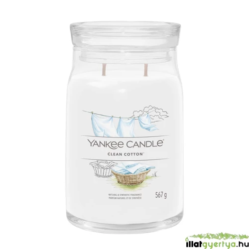 Yankee Candle® Clean Cotton Signature nagy üveggyertya